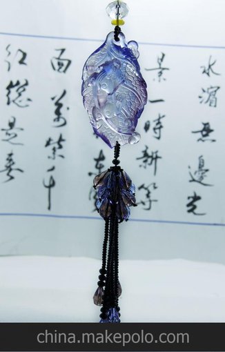古法琉璃車掛 精品汽車掛件 一夜發(fā)財 支持一件代發(fā) 樹葉金蟾圖片