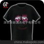 批发供应纯棉t-shirt 音乐T恤 跳舞T恤 声控T恤 冷光T恤 科技