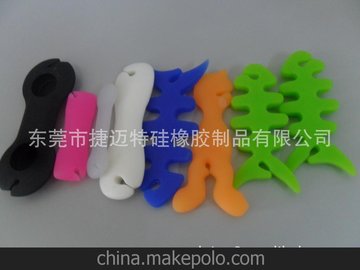 硅胶鱼骨头耳机绕线器Silica gel humanoid coiling device