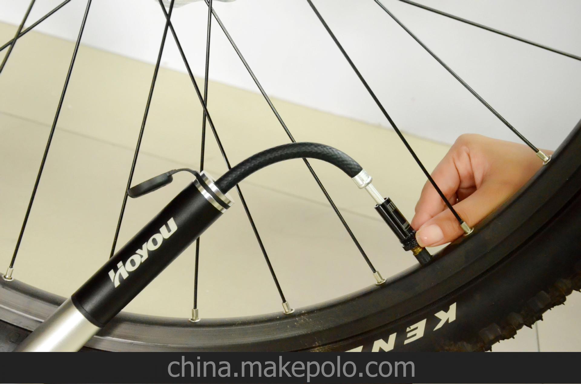 昊洋/HOYOU自行車軟膠氣管內置打氣筒，球類打氣筒，自行車打氣筒