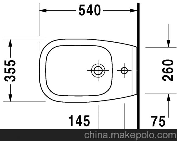 Duravit杜拉維特D-Code 蒂科 掛壁式凈身器