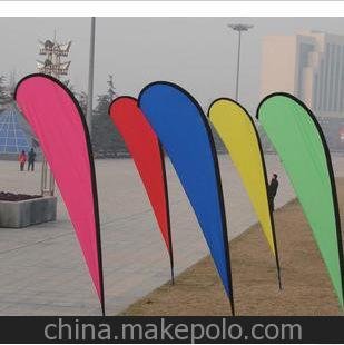 3m玻璃鋼伸縮旗桿 蝌蚪水滴pq沙灘旗圖片