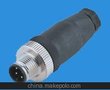 M12连接器 5针5孔直插头，连接快速，配套使用