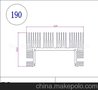 供应190号电子散热器 梳子散热器 工业散热器铝合金型材加工厂家