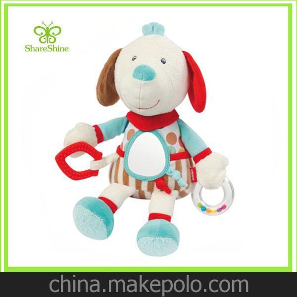 特價(jià)毛絨玩具批發(fā) 卡通毛絨手抓玩具 帶響紙 寶寶