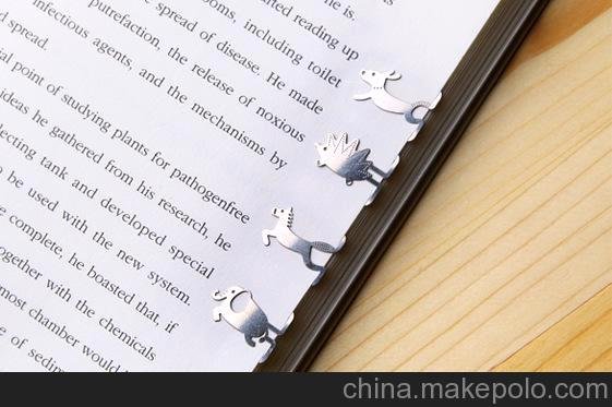廠家直供韓國創(chuàng)意不銹鋼卡通小書簽花草回形針多款式曲別針訂書針圖片