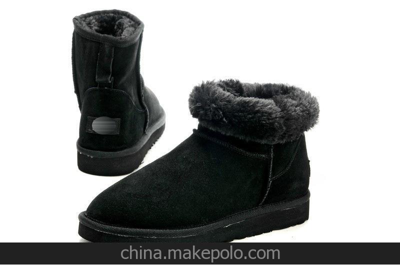 溫州雪地靴 皮毛一體短款套腳女靴