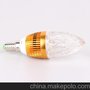 三源光 LED尖泡3W 大功率焟烛泡 水晶灯泡 E14螺口 水晶吊灯光源