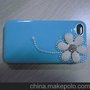 工厂热卖 苹果4 4s 炫彩靓丽手机壳 iphone贴钻闪亮手机保护套