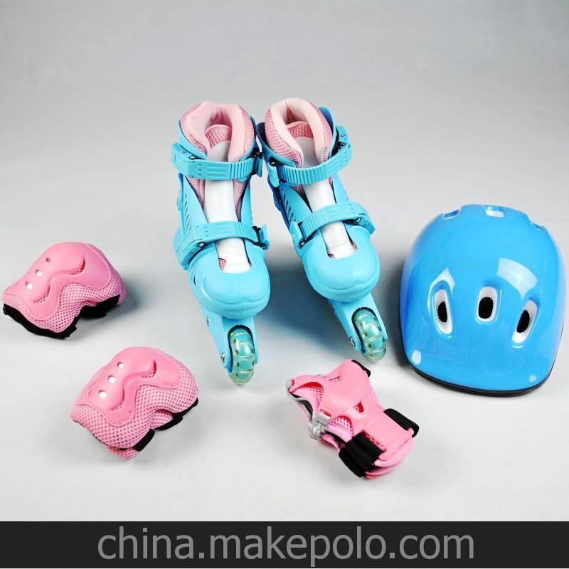 廠家直銷 HK 國家專利旱冰鞋可調三用溜冰鞋小童直排輪套裝 現貨