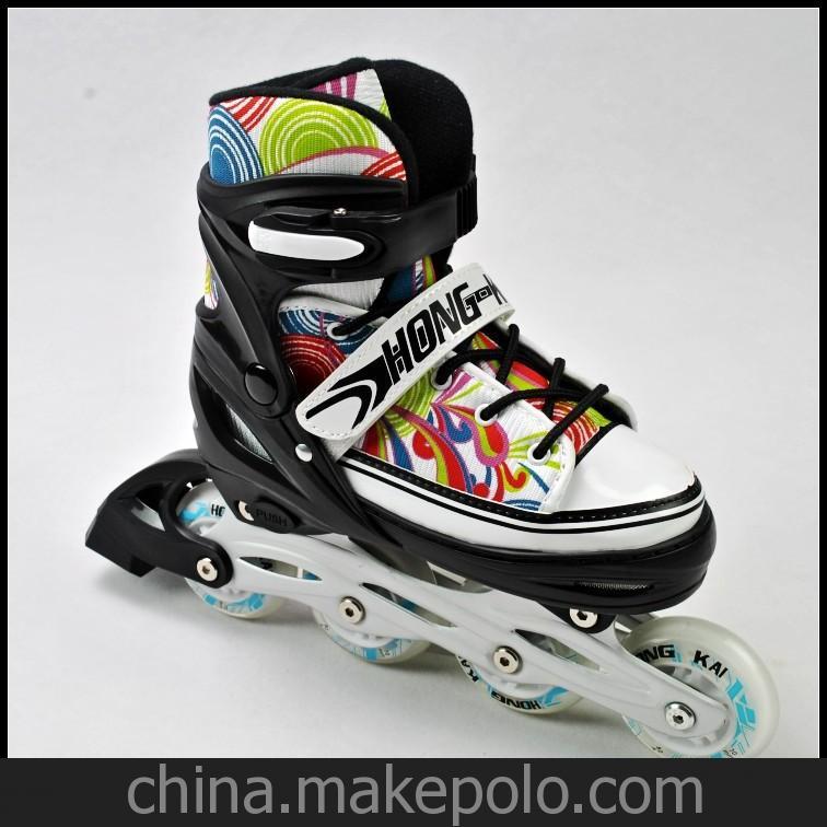 HK 輪滑鞋成年人 直排輪套裝 溜冰鞋可調碼 多功能 旱冰鞋單雙