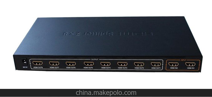 HDMI產(chǎn)品 HDMI分配器1進(jìn)8出 支持3D 1.3B版本 真正高清圖片
