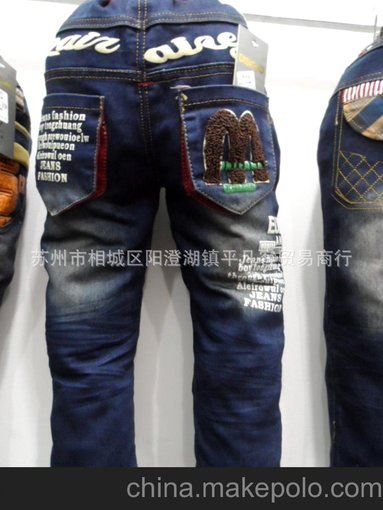 13版秋款長褲 兒童精品牛仔褲 中小童洗水牛仔褲 沙家浜童褲批發(fā)圖片