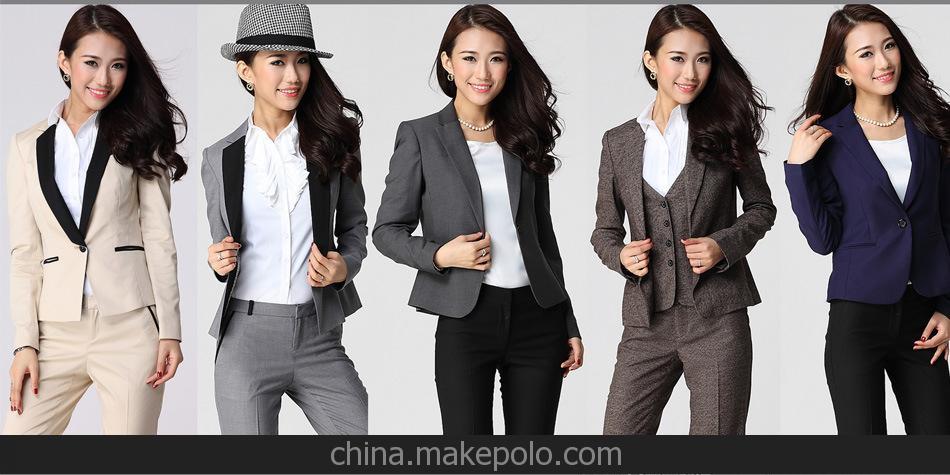 G2000女士西服 黑色女士西服 女士職業裝 時尚修身西服