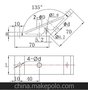 135度型材角件（ 30、40、45、50型材 ）工业铝型材配件