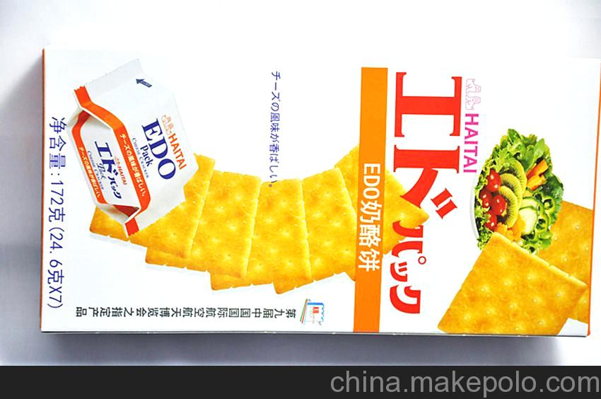 韓國進口餅干 EDO芝士加鈣餅干172g 盒裝 休閑進口零食