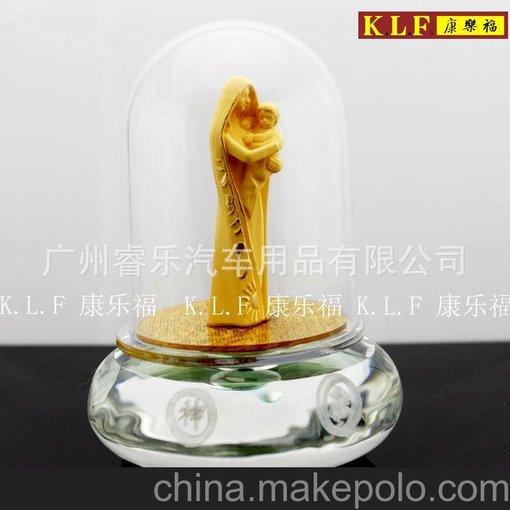 康樂(lè)福絨沙金汽車香水座 圣母像 圣母 水晶香水座 圣像圖片