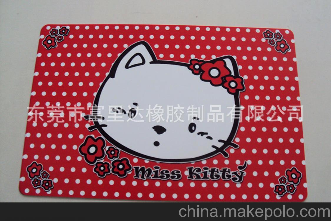 廠家直供批發(fā)定做橡膠定制hellokitty鼠標墊