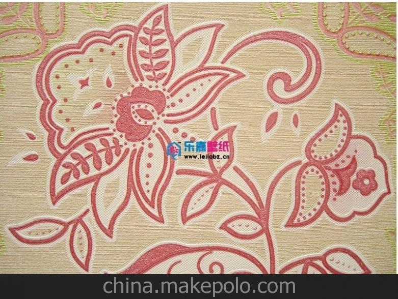 樂嘉韓國進口壁紙 韓式簡約花紋7549-7大卷防霉墻紙 沙發背景墻