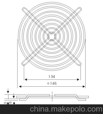 正品 加粗型15CM金屬網罩15厘米風扇防護網罩 150mm風扇網罩
