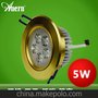 5W led金色筒灯 3.5寸led筒灯 led天花筒灯