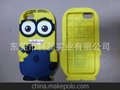 iPhone4/4S 神偷奶爸手机壳 5代 卑鄙的我2 苹果5小黄人硅胶套