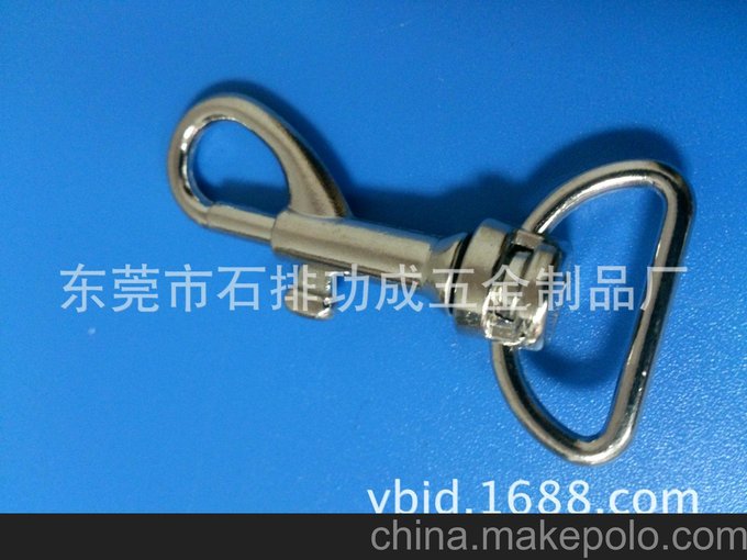 廠家現(xiàn)貨供應(yīng)合金狗扣，勾扣，龍蝦扣，鑰匙扣，箱包銅掛鉤圖片