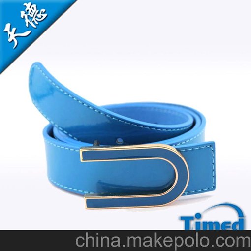 韓版皮帶批發(fā) 糖果色女士?jī)擅嬗闷?TD2543 現(xiàn)貨配飾皮帶批發(fā)圖片