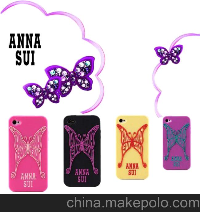 供應安娜蘇ANNASUI硅膠手機套 IPHONE5硅膠手機套批發 廠家直銷