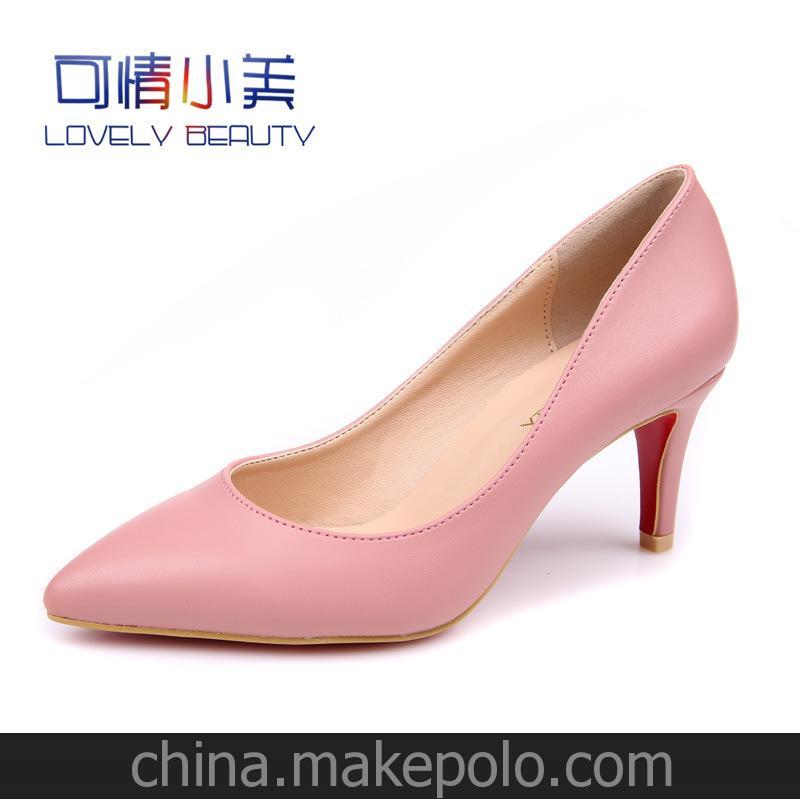 2013時尚新款單鞋羊紋7CM職業(yè)女鞋批發(fā) 品牌潮流女式奢華單鞋批發(fā)