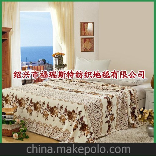 高檔時(shí)尚歐美風(fēng)法蘭絨毛毯 雙人空調毛毯 柔軟保暖居家床上用品圖片