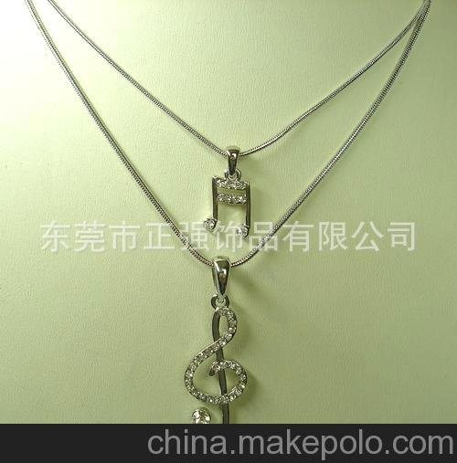 供應項鏈，玻璃材質(zhì)項鏈，金屬項鏈，合金時(shí)尚項鏈，韓版高檔項鏈圖片