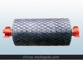 菱形沟槽胶面传动滚筒