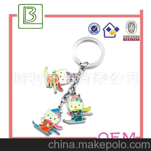 創意鑰匙扣促銷鑰匙扣個性禮品貓貓鑰匙扣高檔禮品可定制LOGO