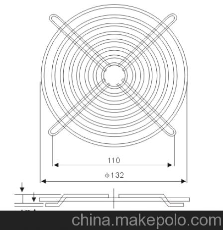 正品 加粗型13.5CM金屬網罩135mm風扇防護網罩 風扇網罩