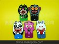 黑鱼iphone5手机套 iphone4S可爱硅胶套韩国卡通立体硅胶手机套
