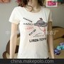 夏秋新款 欧美时尚简洁款莫代尔圆领短袖套头女式短袖T恤/打底衫