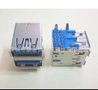 供应双层USB3.0母座 90度插板式