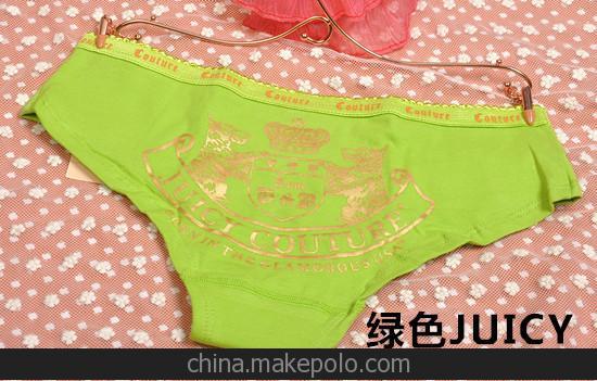 Juicycouture维多利亚的秘密纯棉性感透气女士星期内裤