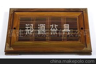 送礼佳品/郑源茶具/ 绿檀大格子茶盘/手工制作